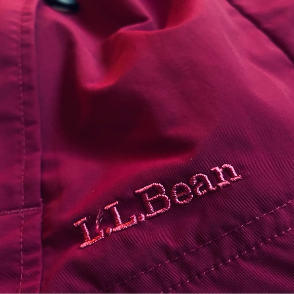 LL Bean Womens Size XL Nylon Double Zip Jacket Pink/Purple Hooded Full Zip OBCY8 - Picture 3 of 10